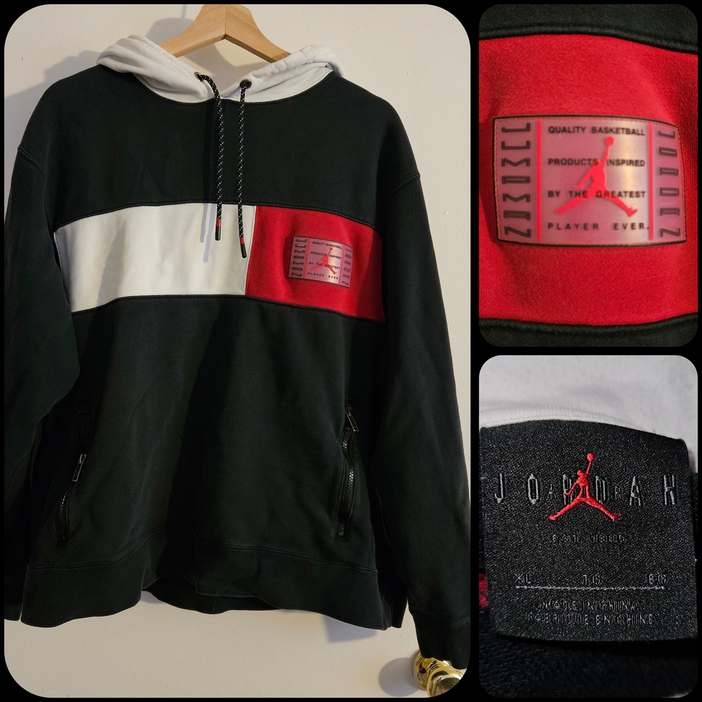 SIZE XL JORDAN Air AJ11 retro HOODIE black red white